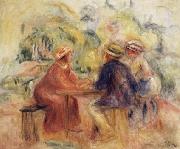 Pierre Renoir Meeting in the Garden painting